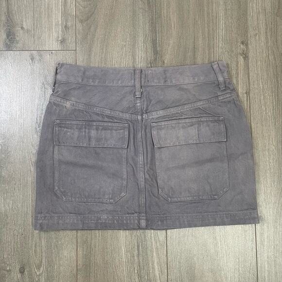 Madewell MN Dye Studio Denim Patch Pocket Micro Mini Skirt US Women's 26 New - Picture 4 of 7